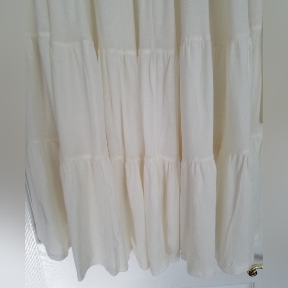 FP Beach Free People Henley Dress White Long Sleeve Size Small - Picture 6 of 11